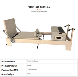 Reformer de Pilates de Madera de Arce con <span class=keywords><strong>Yoga</strong></span>, Compacto y Multifuncional, Cama Reformador - Product Image 2