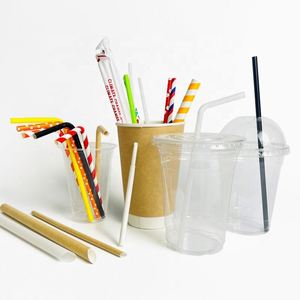 Pailles courtes pliables en papier couleur Bubble Tea pour pailles en plastique transparentes colorées personnalisées - Product Image 1