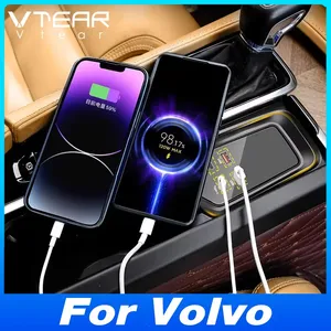 Station d'accueil de charge rapide Vtear, hub d'alimentation, pièces de décoration intérieure, accessoires auto pour <span class=keywords><strong>Volvo</strong></span> XC60 S60 V60 S90 <span class=keywords><strong>V90</strong></span> XC90 - Product Image 2