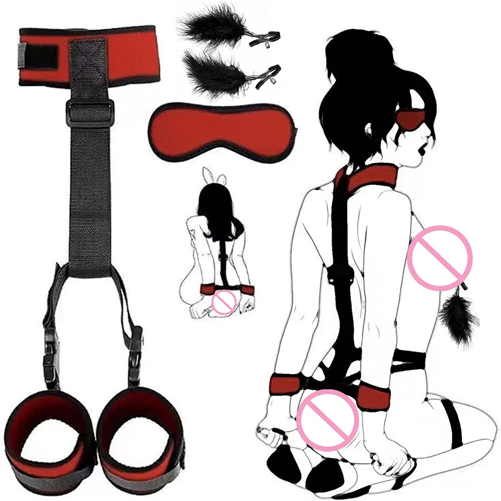 Hot Sale Medical grade Husband and wife sex Bondage Kit Neck Collar With Hand Cuffs