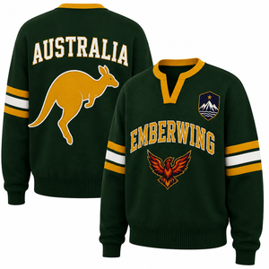 Pull en tricot personnalisé style universitaire pour le hockey, pull de supporter de l'équipe de hockey, style Letterman, pour les fans de sport - Product Image 3