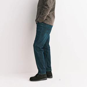 Fabricant OEM – Jean tissé uni pour homme, coupe droite, tissu doux, taille mi-haute, décontracté, pour usage quotidien, haute qualité - Product Image 2