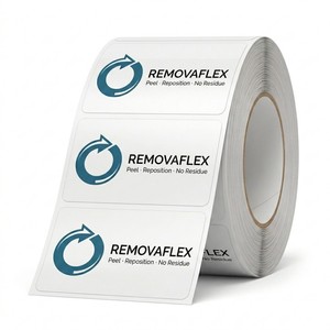 Étiquettes autocollantes promotionnelles amovibles en PET transparent et imperméable pour supermarchés, expositions, produits d'essai et promotions saisonnières - Sans résidus - Product Image 1