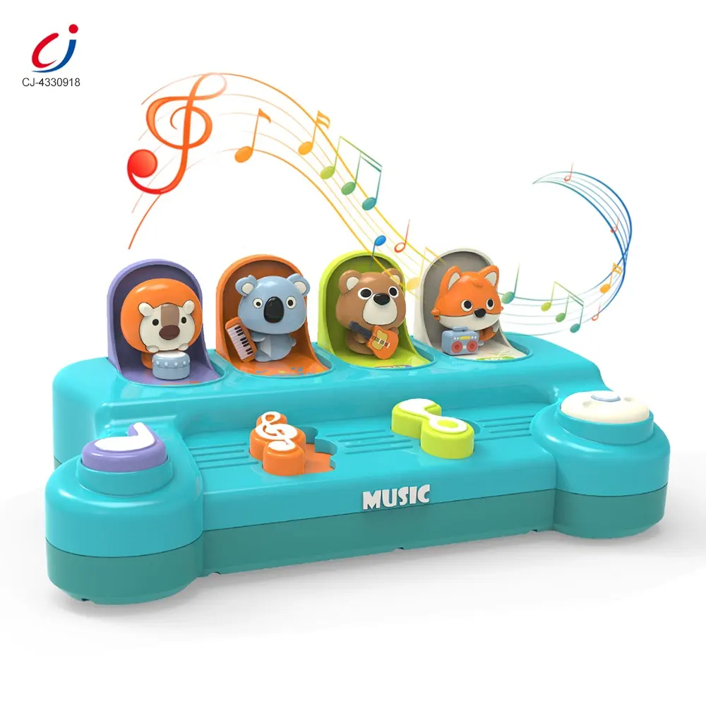 Chengji Oorzaak-Gevolg Speelgoed Baby Educatief Montessori Muzikale Noot Schakelaar Pop-Up Box Oorzaak En Effect Dierenspeelgoed