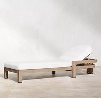 Ensemble de chaises longues d'extérieur en teck moderne avec coussins - Résistant aux UV et durable pour la plage, la piscine et la villa