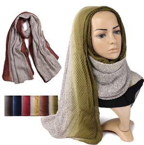 Women Solid Color Muslim Headscarf <strong>Turban</strong> Lightweight Cotton Jersey <strong>Hijab</strong> Scarf Wrap - Product Image 1