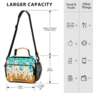 Kids Insulated <b>Lunch</b> <b>Bag</b> Waterproof Cooler Tote Thermal Food Storage <b>Bag</b> with Shoulder Strap for School Travel - Product Image 4