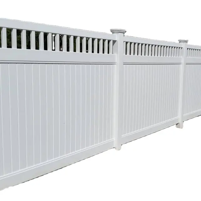 Fentech Environmental friendly non-toxic and new type cheap vinyl fence gate and panels 6x8