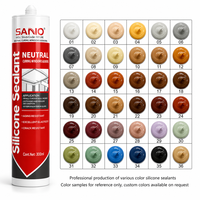 Scellant silicone neutre SANVO 300ml, couleur personnalisée, pour fenêtres, portes, étanchéité, décoration, travaux d'ingénierie, vente en gros, fournisseur OEM