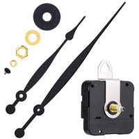 Kit Mesin Jam Quartz 15mm dengan Jarum Panjang 260mm, Mekanisme Jump Second, Suku Cadang Pengganti, Desain Modern, Dioperasikan dengan Baterai