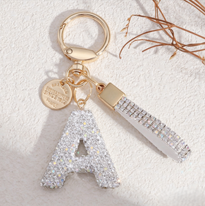 Portachiavi Scintillante con Lettera Iniziale in Cristallo e Strass, Accessorio per Zaino e Auto, Regalo per Ragazze - Product Image 6