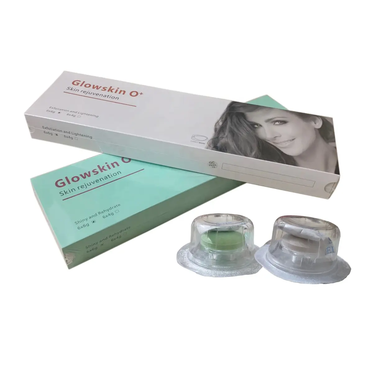 Glowskin Capsule Green Kit Skin Rejuvenation Kits Capsules CO2 Tightening Shiny and Exfoliation gel spa Product