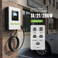 Cargador de Vehículos Eléctricos EVEGO ISO15118 de 14kW CC, CCS1/CCS2/GBT, Nuevo, I+D, Estación de Carga Doméstica, OCPP 2.0.1, Cargador Rápido para Autos Eléctricos