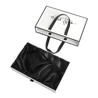 Boîtes cadeaux en carton rigide avec logo personnalisé, tiroir coulissant, boîtes cadeaux en papier avec poignée en ruban