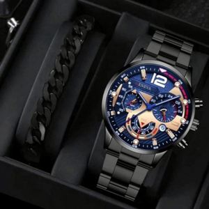 Montre-bracelet numérique pour femme en alliage, étanche 3 ATM, avec fonction calendrier, affichage à aiguilles et couronne en forme d'oignon, style mode et loisirs - Product Image 1
