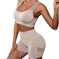 Ensemble de soutien-gorge de sport et leggings taille haute pour soulever les fesses, vêtements de sport extensibles, entraînements, style de gym, ensembles de 2 pièces, tenue de fitness pour femmes