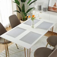 Sets de table en PVC de haute qualité, écologiques, au design classique, résistants à la chaleur, antidérapants, avec logo personnalisé, pour table à manger et restaurant