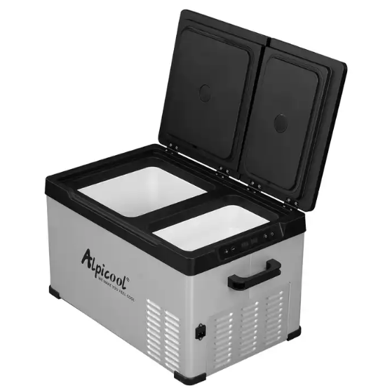 2023 Portable Auto Freezer DC 12V 24V Truck Refrigerator CD45 Mini Car Fridge 45L for Camping Good Quantity  Cooler Box