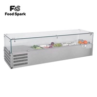 Réfrigérateur commercial pour restaurant, table de refroidissement par ventilateur, comptoir à salades, réfrigérateur pour bar à salades