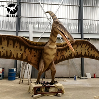 Ayarlanabilir Metal ve Silikon Çelikten Yapılmış Dinozor (Pterozor) Robotu, Macera Parkları ve Alışveriş Merkezleri İçin Açık ve Kapalı Alanlarda Kullanım Amaçlı