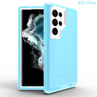 AilesTecca pour Samsung Galaxy S22 S23 S24 S25 S26 Ultra Étui de téléphone antichoc Transparent Clair TPU+PC Étui de téléphone portable