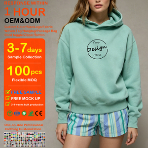 เสื้อฮู้ดผู้หญิงขายส่ง แฟชั่นยอดนิยม ปักโลโก้ตามสั่ง ทรงหลวม คุณภาพสูง เนื้อผ้านุ่ม หนา ผ้าฟลีซ สำหรับผู้หญิง - Product Image 1