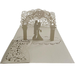 Laser évidé mariage mariée douche carte <span class=keywords><strong>de</strong></span> voeux amour carte d'invitation fiançailles carte d'invitation - Product Image 5