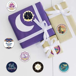 Ramadan EID mubarak giấy trang trí Sticker hồi giáo hồi giáo EID Thẻ quà tặng nhãn con dấu cho vật tư & Lễ kỷ niệm - Product Image 3