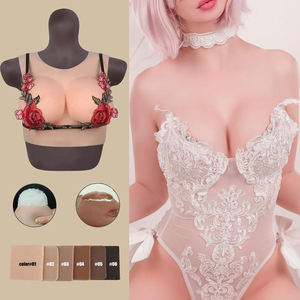 Cuello Redondo Silicona Formas de Pecho Artificial Sexy Pechos Grandes Prótesis para Travestis Drag Queen Shemale Transgénero - Product Image 1