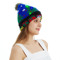 Chapeaux de Père Noël pliables rétro en tricot pour fête de Noël, blanc/rouge/noir, taille unique pour enfants et adultes