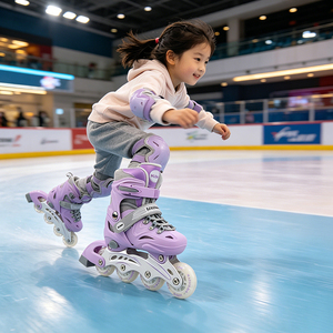 Patines en Línea Ajustables para Niños con Ruedas Luminosas de PVC, Patines de Ruedas para Exteriores para Niñas y Niños Principiantes, Patines para Niños - Product Image 4