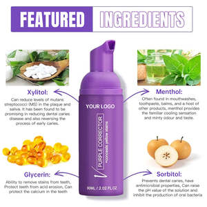 Pasta Dental Blanqueadora Herbal Morada con Sabor a Menta Fresca, Anti-Caries, Tamaño Regular para Uso Doméstico en Adultos - Product Image 3