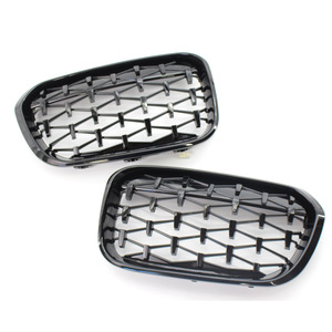 BMW F20 Front Bumper Grille Gloss Black ABS <b>Plastic</b> <b>Modified</b> Meteor Style 51137371685 - Product Image 3