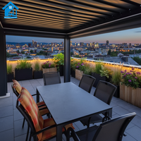 Pergola bioclimatique intelligente en aluminium de luxe écologique Sweet Home avec système de toit électrique, imperméable, pour l'extérieur, avec télécommande