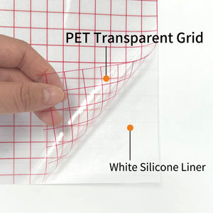 Cinta de Transferencia de Vinilo de 30.5cm X 25m, Cinta de Transferencia de Rejilla Roja, Cinta de Transferencia Transparente de Adhesión Media para Vinilo - Product Image 4