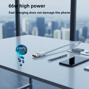 Câble de charge super rapide 66W avec connecteurs USB-A Type-C pour Android - Product Image 2