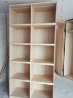 Armoire de rangement multi-scènes en composite résistant à l'humidité avec séparateur incurvé, étagère de bibliothèque et miroir