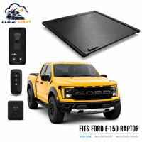 Couverture de benne électrique rétractable en aluminium pour Ford F-150 Lightning 2022-2024, Ford F-150 2021-2024, Jeep Ram 1500
