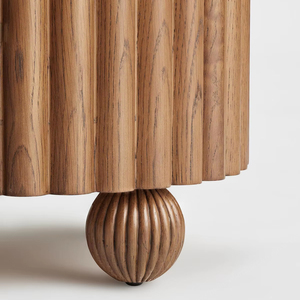 Mesa de Noche de Madera Natural Personalizada, Estilo Minimalista, con Cubierta de Mármol, Mueble para Dormitorio de Hotel, Estructura de Madera - Product Image 5