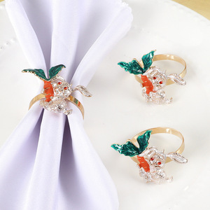 <span class=keywords><strong>Lapin</strong></span> de Pâques étreignant radis rond de serviette hôtel banquet table goutte à goutte huile <span class=keywords><strong>lapin</strong></span> rond de serviette - Product Image 1