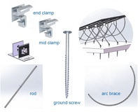 Steel Flat Ground Rack Solar PV Panel Mounting Brackets Structure Adjustable Angle Solar Panel Mount Pole Stand