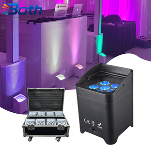 6x18W RGBWA+UV Battery Powered Stage Uplight Wireless WiFi LED Par <b>Light</b> for Event <b>Lighting</b> - Product Image 1