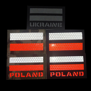 反射ポーランドフラグ複数の深刻な空気-ソフトフックとループPL IRバッグと帽子アクセサリー用の反射パッチ。 - Product Image 6