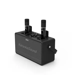 W450S altoparlante karaoke portatile con funzione Bluetooth, può essere collegato a una scheda USB TF e ha porte di ingresso e uscita audio
