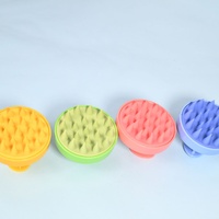 Nouvelle brosse de massage du cuir chevelu en silicone ronde, douce, pour la croissance des cheveux, brosse de massage pour le cuir chevelu, brosse pour éliminer les pellicules