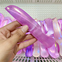 Vente en gros cristal naturel Quartz galvanoplastie Aura Flash Selenite couteau Dagger Stiletto pour décor