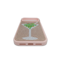 Coque de téléphone OEM tendance en TPU rose, étui souple avec zircon, protection pour iPhone 17 Pro Max