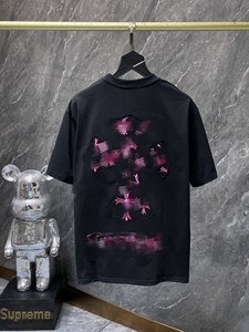 Camiseta de Manga Corta para Parejas, Estilo Urbano, con Apliques de Algodón y Parches Geométricos, Marca Chr***eHe**, Tendencia Transfronteriza 25SS - Product Image 2