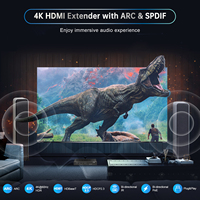 Extenseur HDMI HDBaseT 4K 70m 4K60Hz HDR ARC IR PoC sur Cat6 pour Home Cinéma AV