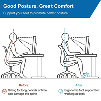 Repose-pieds en bois pour le travail sous le bureau Repose-pieds réglable sous le bureau avec 3 positions de hauteur
